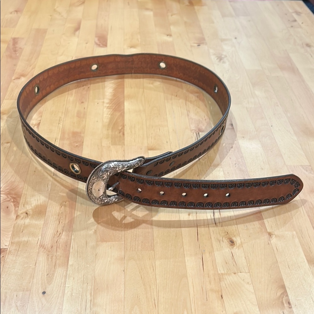 Justin brown leather belt